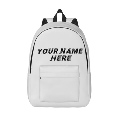 Benutzerdefinierter Rucksack mit gesticktem Namen - Personalisierte Polyester-Schultasche mit gesticktem Namen, strapazierfähiger Laptop-Rucksack für Damen und Herren for sale at factory direct price