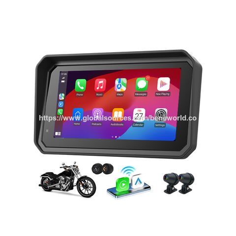 Écran intelligent moto Carplay Android Auto 6 pouces TPMS Bouton de commande filaire Navigation GPS 4 Go 64 Go Étanche IPX7