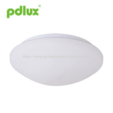 PDLUX PD-IN2006 Plafonniers LED à Détecteur de Mouvement Micro-ondes - Plafonniers en Plastique Ronds Modernes - Mini Plafonnier Intelligent LED avec Canopée