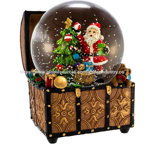 BSCI Fabrik Weihnachts Schneekugel 100mm Musikalischer Santa Wasser Globus