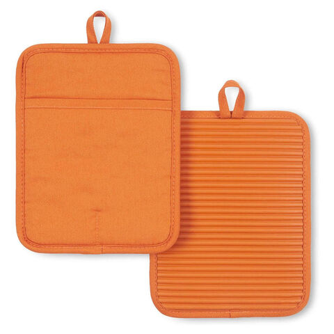 Ensemble de maniques de cuisine en silicone souple côtelé, résistant à l'eau, manique, gants d'isolation thermique anti-brûlure for sale at factory direct price