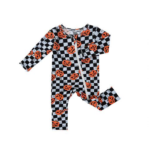 Schneller Versand Babykleidung mit Bambusfaser-Druck, Halloween-Motiv, Baby-Strampler, Halloween-Kostüm