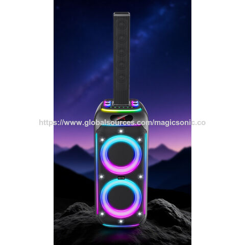 Nouvelles enceintes de karaoké DJ professionnelles à double ligne de basses puissantes pour usage privé