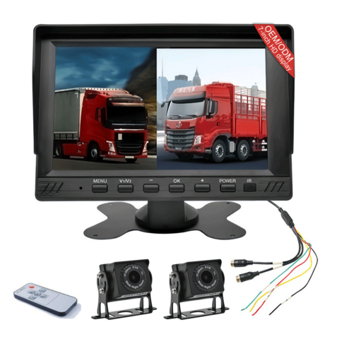 7-Zoll-LCD-AHD-1080P-LKW-Rückfahrkamerasystem IP69 wasserdichte Auto-Rückfahrhilfe für LKW-Pickup-RV-Camper