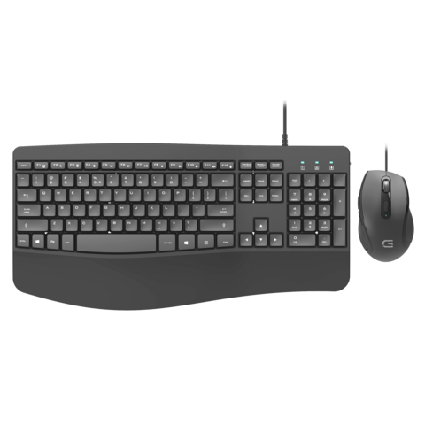 OEM/ODM Teclado de escritório com fio e apoio de pulso ergonômico, grande sucesso de vendas
