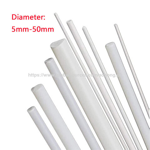 Fabricante Chino 100% Virgen Extruido Relleno PTFE Materia Prima Blanco PTFE Plástico Barra Redonda for sale at factory direct price