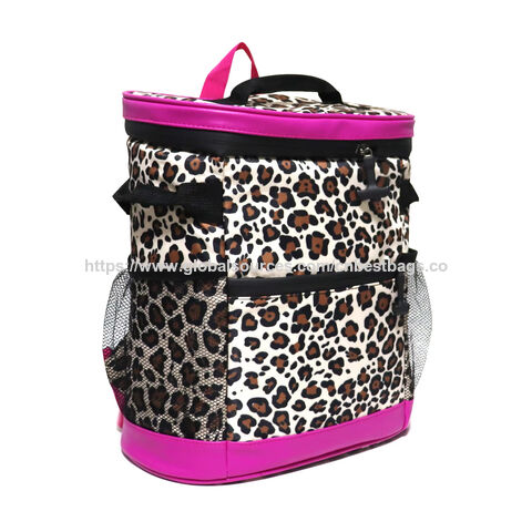 Bolsa de almuerzo isotérmica portátil con estampado de leopardo y camuflaje de alta calidad al por mayor para picnic al aire libre, mochila nevera para picnic for sale at factory direct price