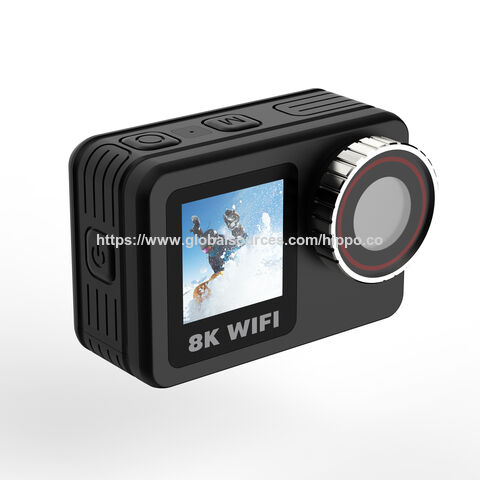 20m body waterproof 8K WIFI Action Camera with EIS Type C and Touch display color filter screw hole for tripod for sale at factory direct price