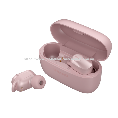 Auriculares TWS aprobados por grandes marcas, ajuste seguro, audífonos inalámbricos verdaderos, impermeables IPX5, ANC, TWS rosa for sale at factory direct price