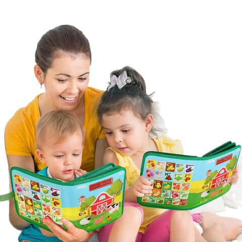 Libro Educativo de Fieltro Suave para Bebés, Libro de Tela Lavable con Sonido, Juguete de Aprendizaje Silencioso