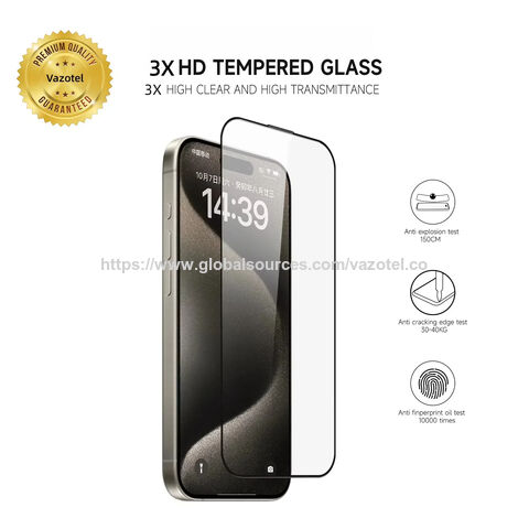 Erschütterungsfestes, wasserdichtes, hochtransparentes Schutzglas, blasenfrei, 3-fach verstärkt, 2.5D Displayschutzfolie für iPhone 16 Pro/17 Air