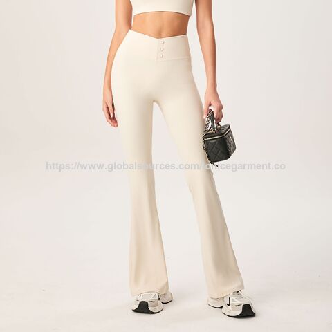 Pantalones de Yoga Deportivos Acampanados Efecto Nalgas Levantadas, Sensación Desnuda, para Correr, Gimnasio, Mallas de Fitness, Ropa de Entrenamiento for sale at factory direct price