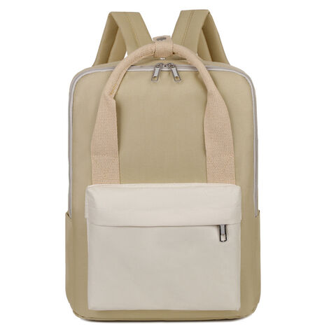 Nouveau sac à dos de style preppy à blocs de couleurs, imperméable et spacieux, sac d'étudiant unisexe.