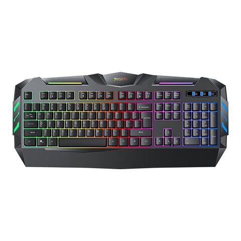 Clavier Gaming Filaire Yesido, Sensation Mécanique, Touches à Grande Courbure, Rétroéclairage Cool, 104 Touches, Disposition Complète, Câble de 1,5 m for sale at factory direct price