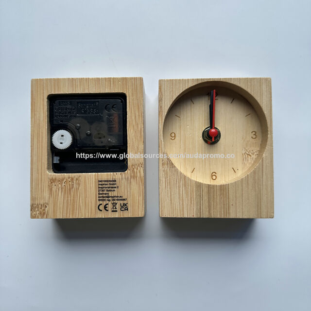 Anpassbare Bambus Schreibtisch- & Regaluhren: Einzigartige und stilvolle Zeitmesser im Großhandel for sale at factory direct price