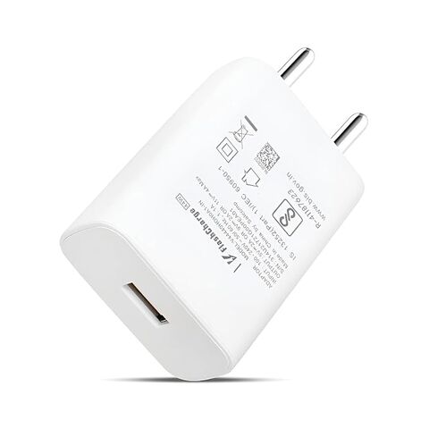 Chargeur super rapide 44W avec prise Inde pour téléphones mobiles USB C Vivo Realme OnePlus