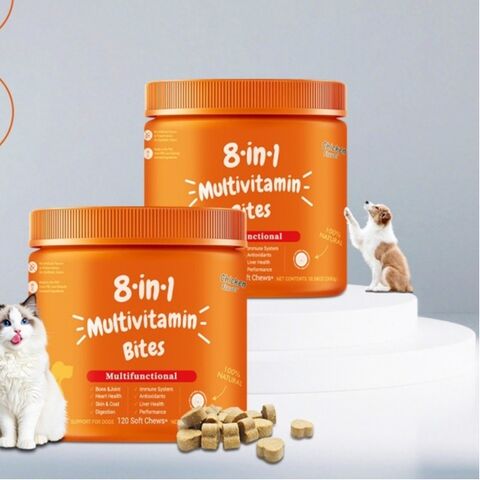 Multivitaminas 8 en 1 para perros en pellets blandos con glucosamina para un soporte articular mejorado for sale at factory direct price
