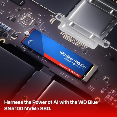 Western Digital 4TB WD Blue SN5000 NVMe Internal Solid State Drive SSD - PCIe Gen 4.0, M.2 2280, Up to 5,500 MB/s - WDS400T4B0E