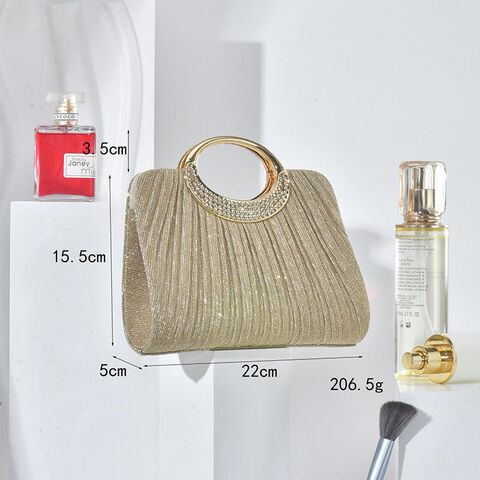 Shimmery Fabric Diamond InlayClutch Purses for Women Rhinestone Evening Bags Chain Shoulder Clutch Bags Glitter Flap Formal Purses for sale at factory direct price