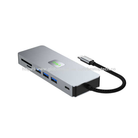 موزع USB 3.0 11 في 1 مع منفذ عرض ومنفذ إيثرنت جيجابت - محطة إرساء عالية السرعة for sale at factory direct price