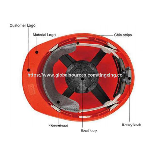 Tingstar Capacete de segurança de construção de alta qualidade, capacetes industriais, equipamento de proteção pessoal de segurança for sale at factory direct price