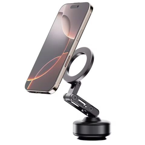 Dudukan Ponsel Mobil Magnetik Adsorpsi Vakum, Lipat, Rotasi 360 Derajat, Paduan Aluminium, Cocok untuk Smartphone for sale at factory direct price