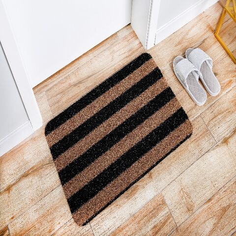 Alfombra de entrada de césped resistente con respaldo de TPE, uso exterior para raspar suciedad y barro, tapete para todo clima