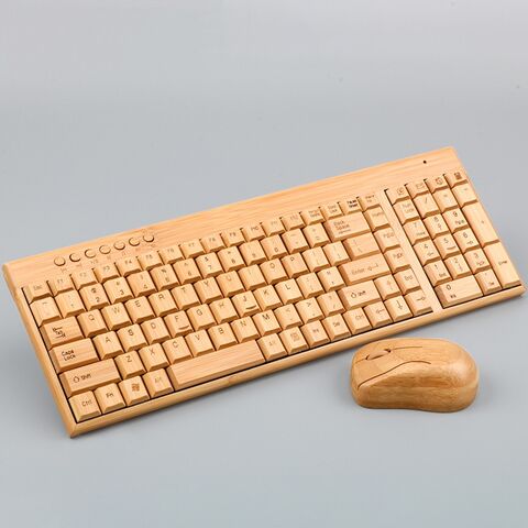 لوحة مفاتيح وفأرة لاسلكية من الخيزران للبيع بالجملة for sale at factory direct price