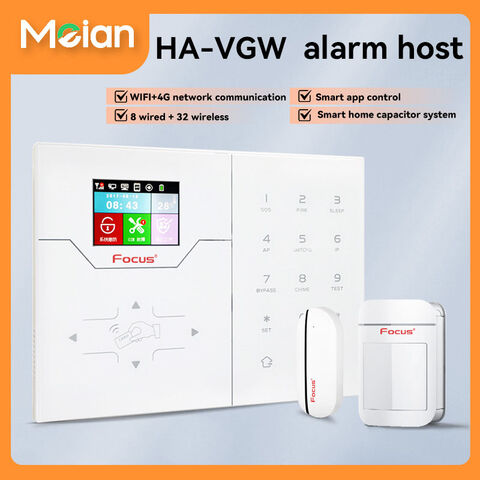 Meian HA-VGW-4G Alarmanlagen-Set für Zuhause Wi-Fi GSM 4G Kommunikation Mehrsprachig ASK433 868MHz