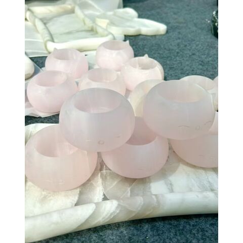 Vasque et Plan de Toilette Translucide de Salle de Bain en Pierre de Quartz Rose, Cristal Rose Naturel de Luxe Rétroéclairé et Personnalisé - Artisanat de Pierre Sur Mesure for sale at factory direct price