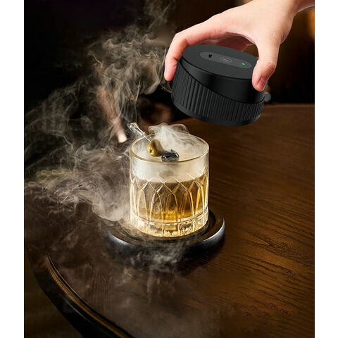 Infuseur à cocktail électrique avec 6 copeaux de bois, rechargeable - Pour infusion de boissons en gros for sale at factory direct price