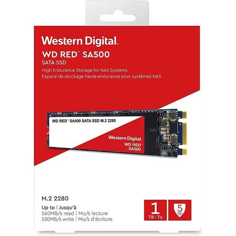 2TB WD Red SA500 NAS 3D NAND Internal SSD Solid State Drive - SATA III 6 Gb/s, 2.5"/7mm, Up to 560 MB/s