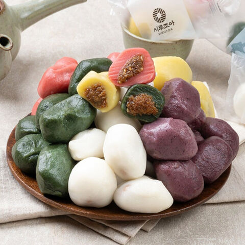Gâteau de riz Songpyeon aux 5 couleurs à base de riz gluant for sale at factory direct price