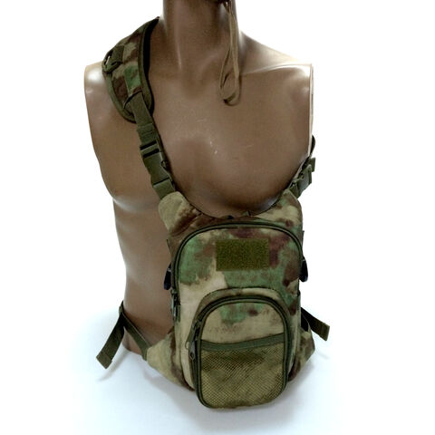 Bolsas de hombro deportivas de camuflaje para exteriores, bolsa de pecho de despliegue para senderismo, camping, ciclismo, pesca for sale at factory direct price