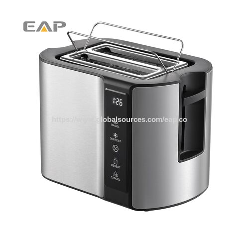 Torradeira Automática Digital de 2 Fatias com Ecrã Tátil, 800W, Configurações Variáveis e Ranhuras Largas para Bagels - Torradeira de Pequeno-Almoço de Alta Qualidade
