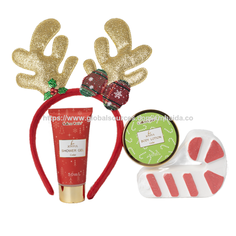 Novedades en set 4 en 1 de accesorios de baño para Navidad, set de regalo de belleza para el día de Navidad, precio de fábrica OEM en oferta for sale at factory direct price