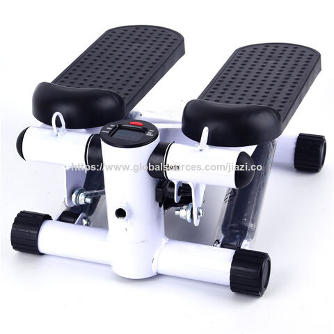 Mini stepper para ejercicios cardiovasculares de bajo impacto con bandas de resistencia, pantalla digital, stepper giratorio opcional.