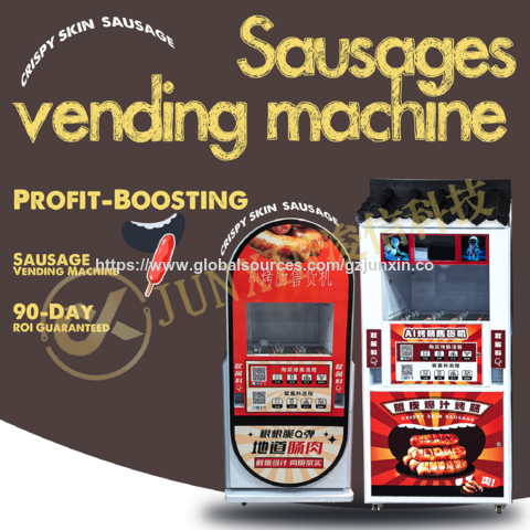 Kiosque à Saucisses Chaudes 24h/24, 7j/7 avec Paiement Sans Contact & Contrôle SmartTemp pour Stations de Métro
