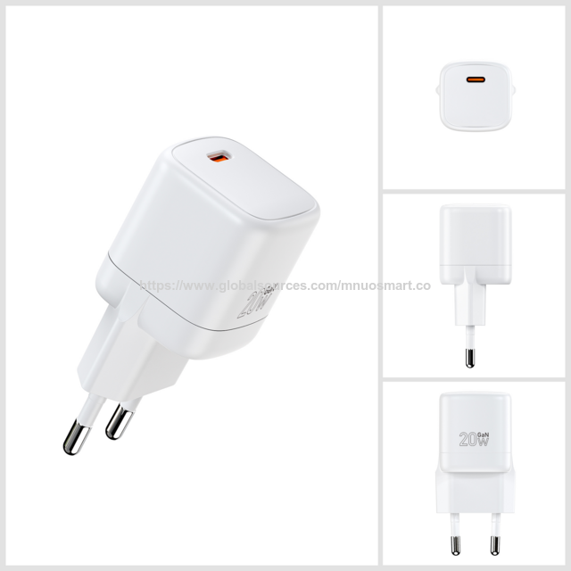 MNUO Hot Selling 20W GaN Ladegerät mit PPS/PD/DC Protokoll, EU Stecker, für Laptop/OnePlus, OEM/ODM Lieferant