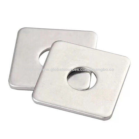 Hersteller Kundenspezifische Edelstahl SS304 Flache Vierkantunterlegscheibe Hochfest GB Standard Vierkantunterlegscheiben mit Loch