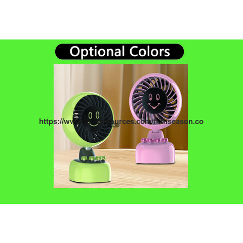 Mini Ventilateur Portable Tornado avec Batterie 3600mAh, Rechargeable par USB, Hauteur Réglable et Veilleuse LED, Fonctionnement Silencieux