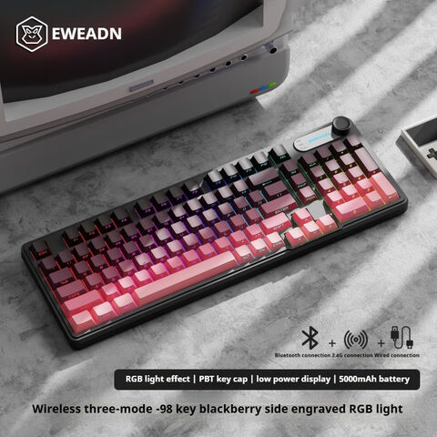 EWEADN V102 Teclado de Membrana Inalámbrico Bluetooth USB para Gaming y Oficina, Impresión Lateral a Prueba de Polvo, Teclado Silencioso con Teclado Numérico for sale at factory direct price