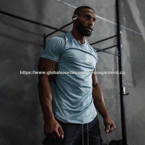 Camisetas Deportivas de Manga Corta para Hombre, Talla Grande, Ideales para Correr, Entrenar y Gimnasio - Ropa Deportiva Adelgazante Muscular for sale at factory direct price