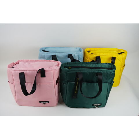 Bolsas de almuerzo de poliéster aisladas de gran capacidad con cierre de cremallera para estudiantes, trabajadores de oficina, comidas campestres al aire libre for sale at factory direct price