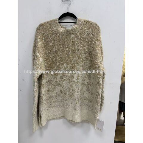 Jersey de mujer, suéter de cuello redondo, jersey de moda
