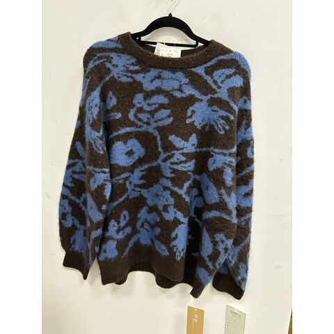 Jersey de mujer, suéter de cuello redondo, jersey jacquard