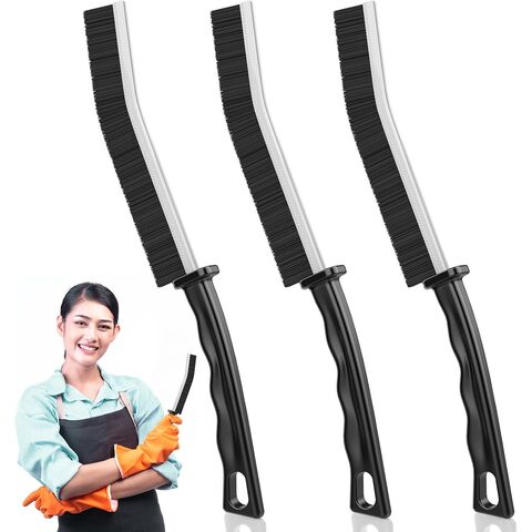 Cepillo de Limpieza de Ranuras, Paquete de 3 Cepillos de Cerdas Duras para Limpiar Grietas, Cepillo para Juntas y Espacios for sale at factory direct price