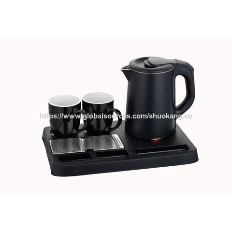 Ensemble Rétro 3-en-1 à Chauffage Rapide pour Petit-Déjeuner Bouilloire Appareil Ménager Acier Inoxydable Ensemble Plateau Bouilloire Électrique pour Hôtel