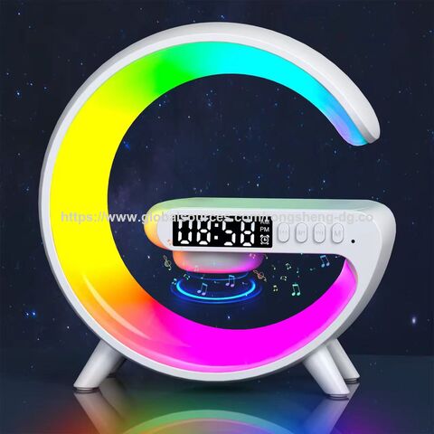 Venta Directa Altavoz Bluetooth con Forma de Luna Carga Inalámbrica Despertador Altavoz Bluetooth Multifuncional for sale at factory direct price