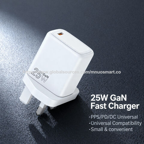 MNUO Bestseller 25W GaN-Ladegerät mit PPS/PD/DC-Protokoll, UK-Stecker, für Laptop/OnePlus, OEM/ODM-Lieferant